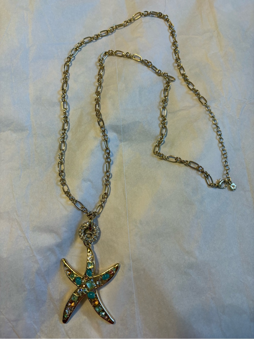 Starfish long necklace